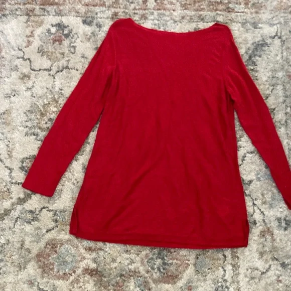 J. Jill Red Knit Top (tunic style) - Picture 5 of 5